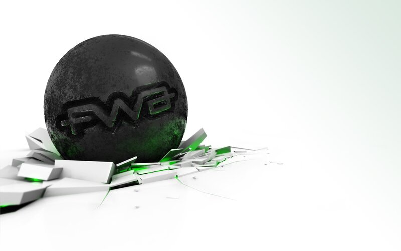 Black Sphere Breaking Surface — Dramatic