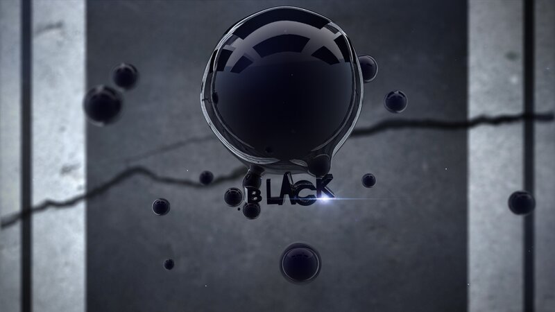 black sphere floating in space