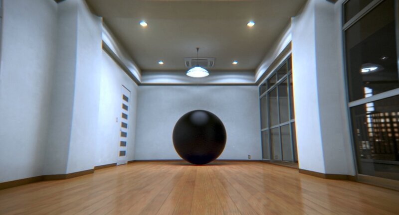 Black Sphere in Room