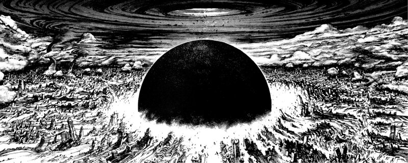 Black Sphere in Ruined City