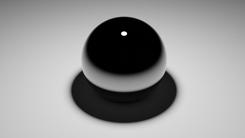Black Sphere on Base