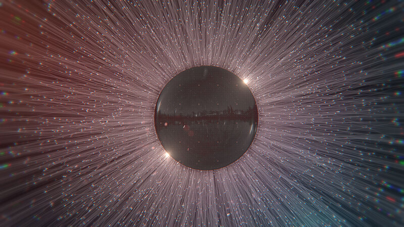 Black Sphere with Light Rays