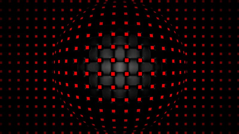 Black Sphere with Red Dots