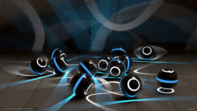 Black Spheres with Blue Rings — Dark