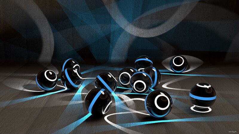 Black Spheres with Blue Rings