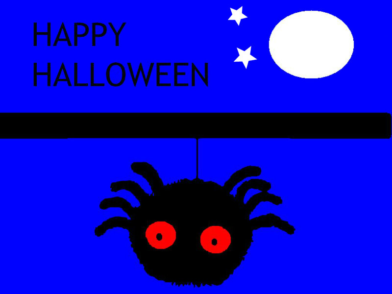 Black Spider with Red Eyes