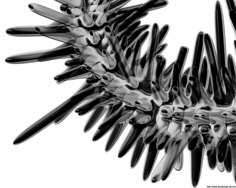 Black Spiky Abstract Form