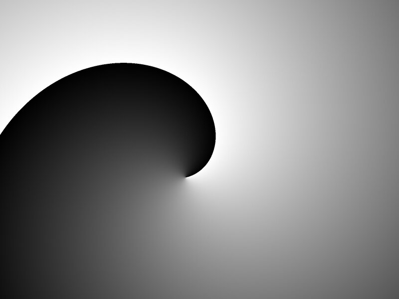 black spiral on gray gradient
