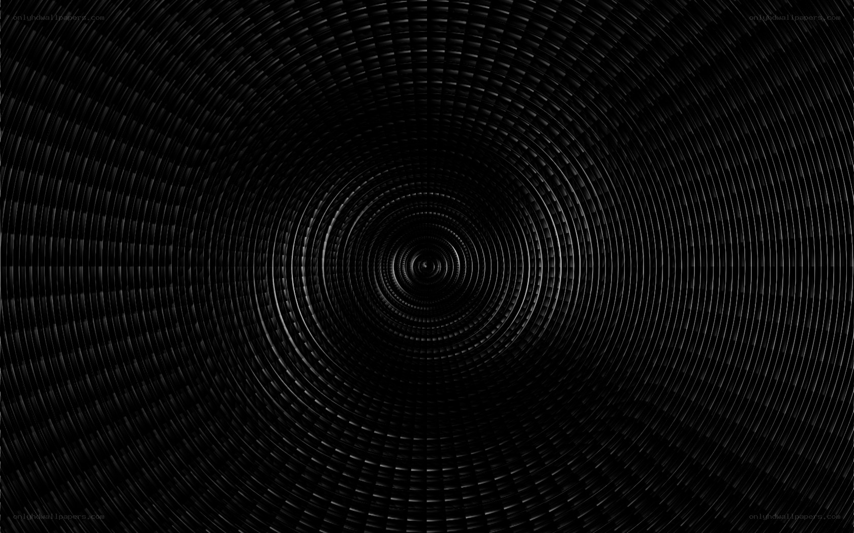 black spiral tunnel