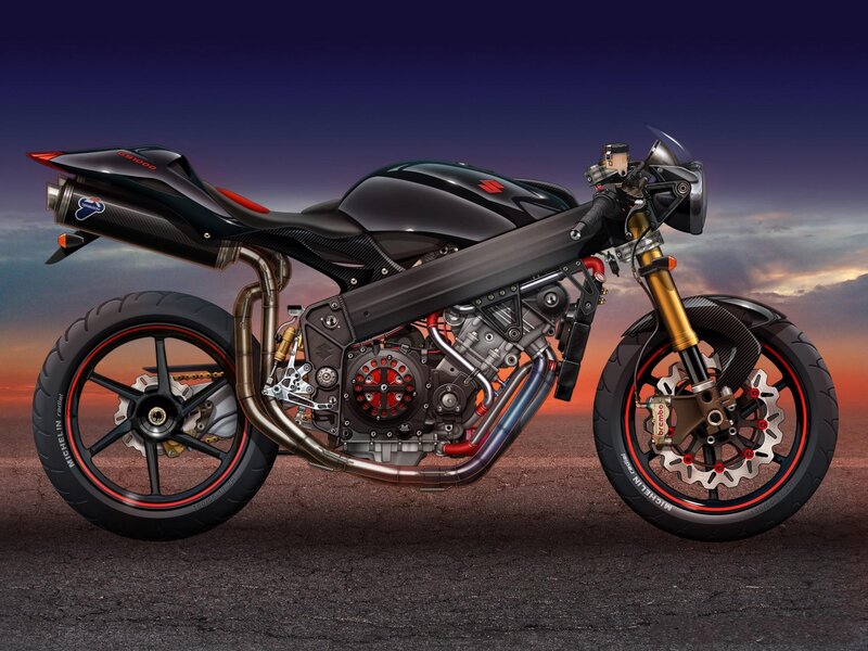 black sport motorcycle