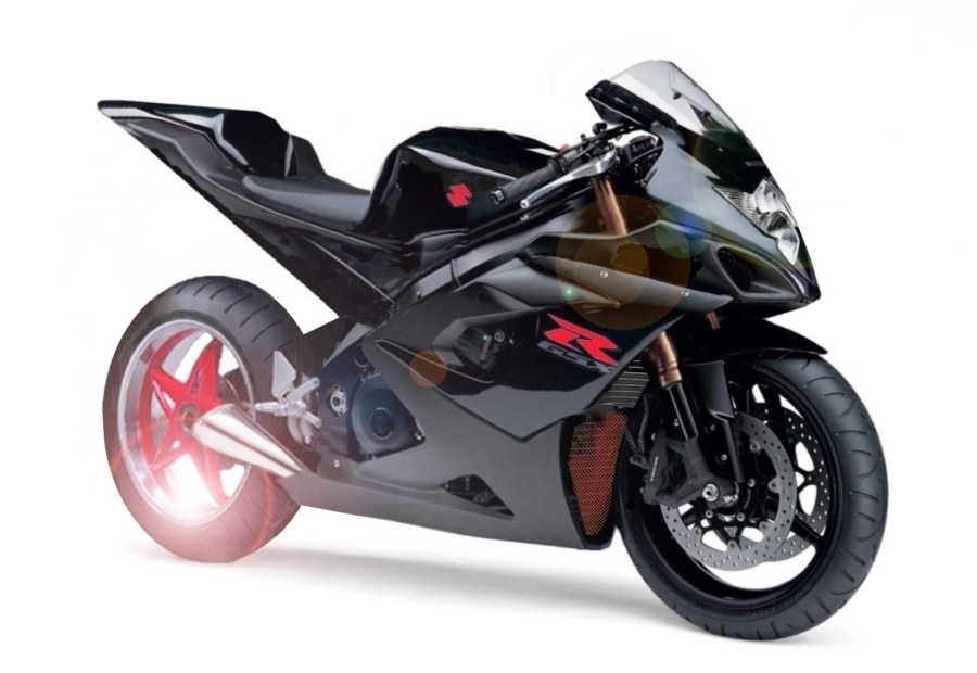 black sport motorcycle