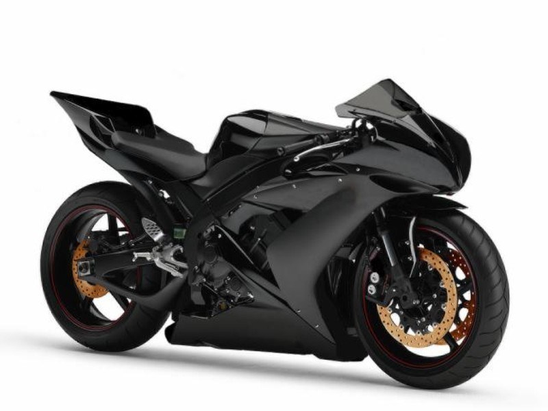 black sport motorcycle
