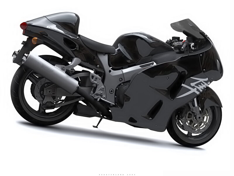 black sport motorcycle