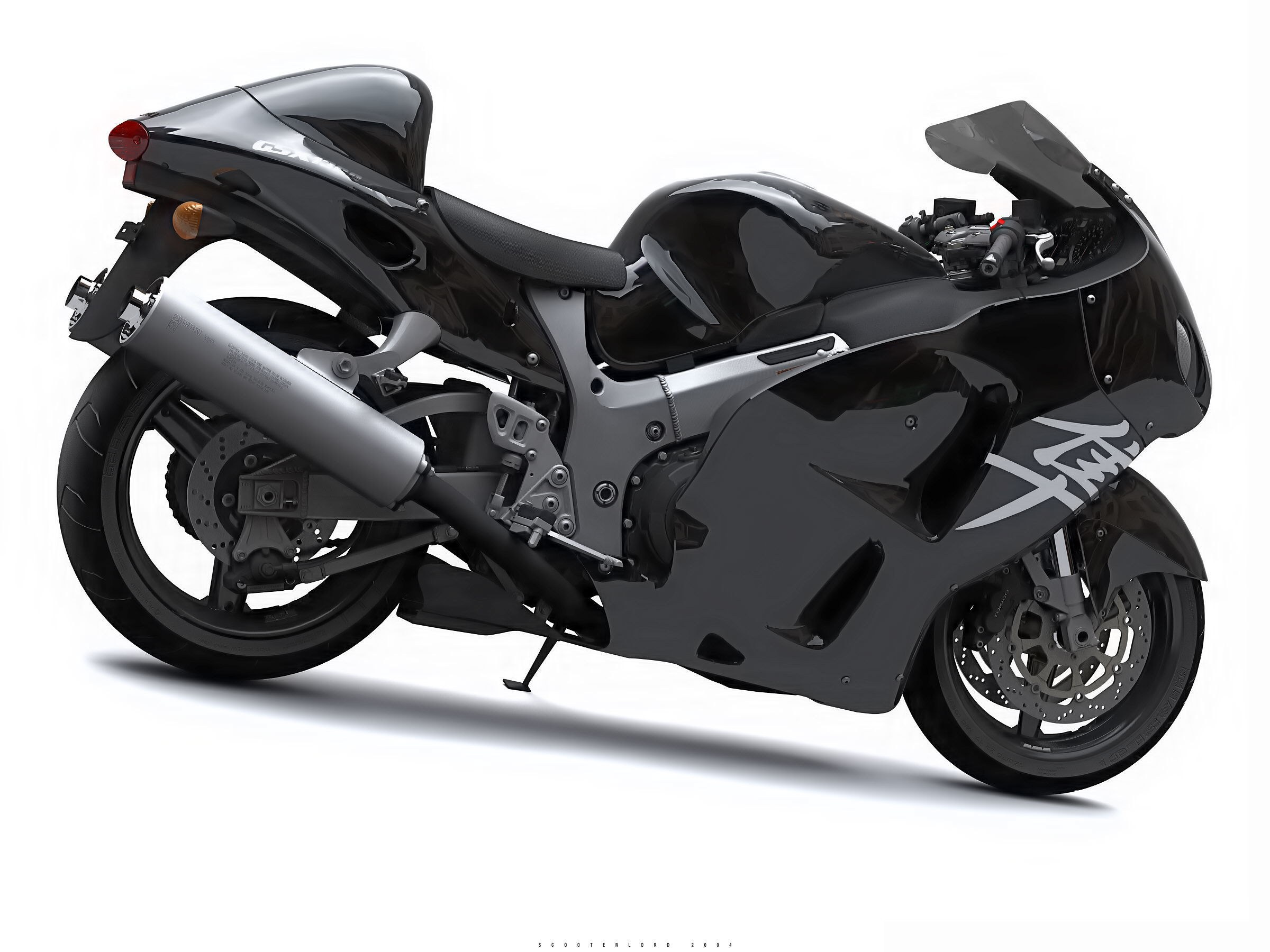 black sport motorcycle
