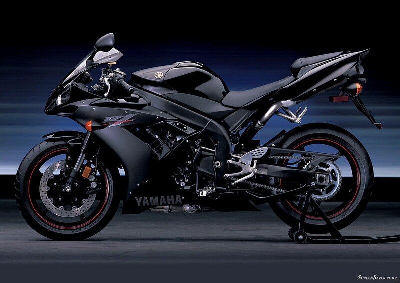 Black Sport Motorcycle — Dramatic, Photograph, Rear Wheel