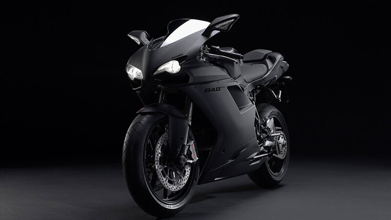 Black Sport Motorcycle — Dramatic, Photograph
