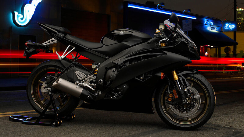 Black Sport Motorcycle — Dramatic