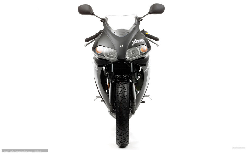 black sport motorcycle front view
