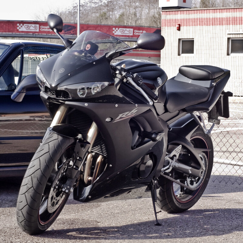 Black Sport Motorcycle — Neutral, Afternoon, Photograph, Car