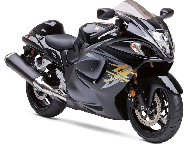 Black Sport Motorcycle — Neutral, Headlight