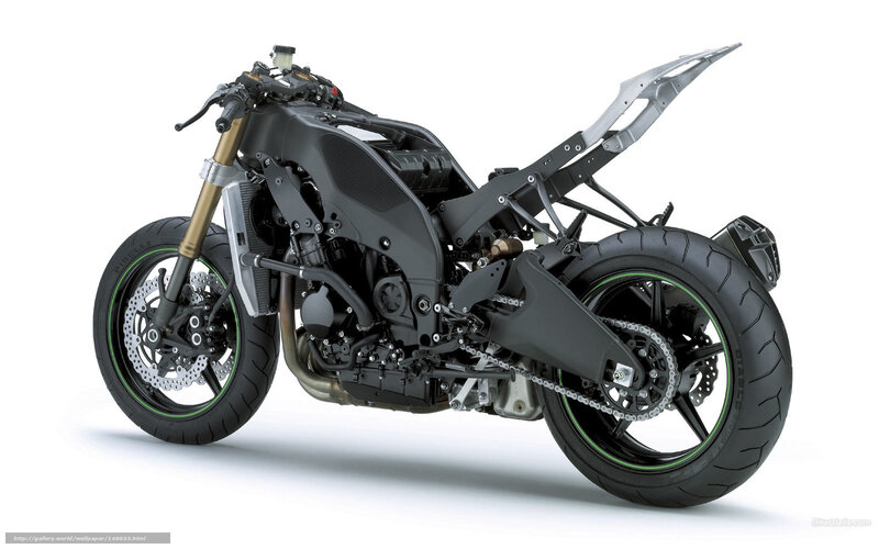 Black Sport Motorcycle — Neutral, Photograph, Engine, Chain