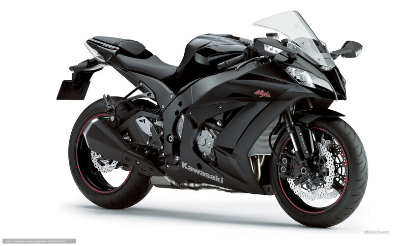 Black Sport Motorcycle — Neutral, Photograph, Windshield, Exhaust, Disc Brakes