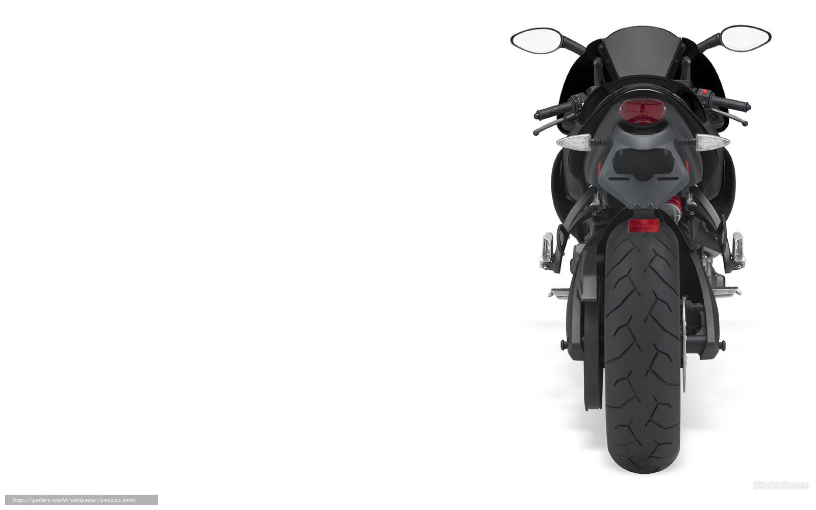 black sport motorcycle rear view