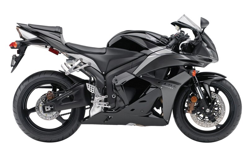 Black Sport Motorcycle — Seat, Silver