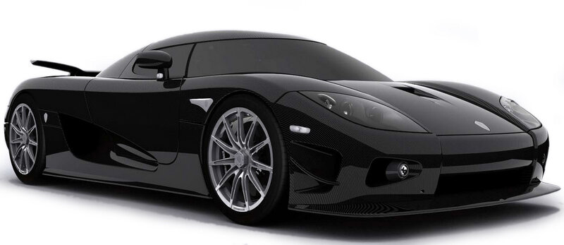 black sports car