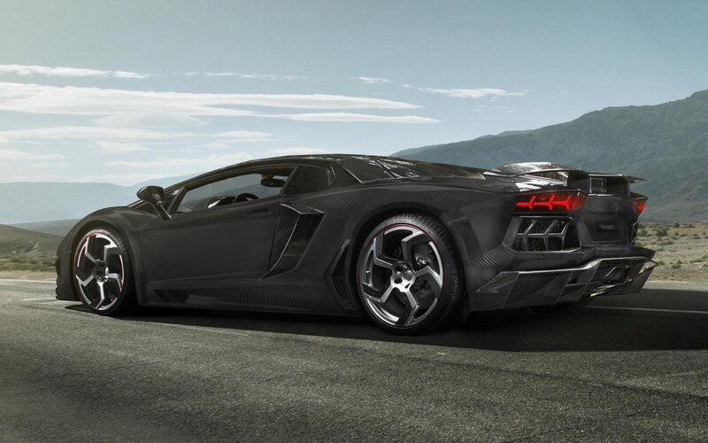 Black Sports Car — Afternoon, Blue