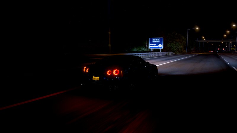 Black Sports Car at Night — Dark, Quiet, 3d Render