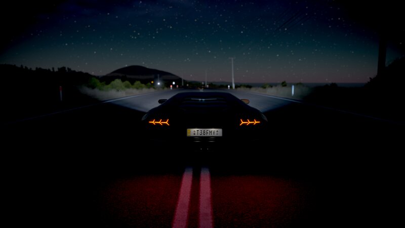 Black Sports Car at Night — Serene, 3d Render