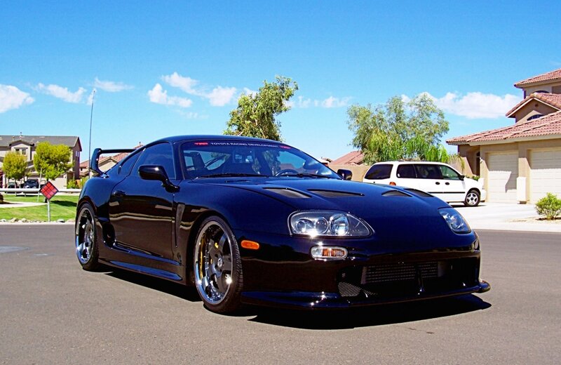 Black Sports Car — Bright, Afternoon