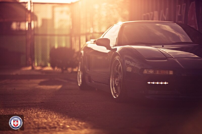 Black Sports Car — Brown, Dramatic, Sunset
