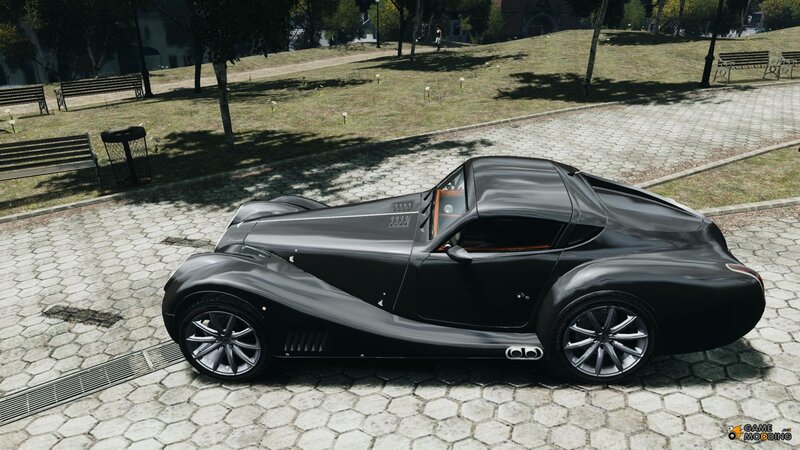 Black Sports Car — Calm, Afternoon, 3d Render, Park