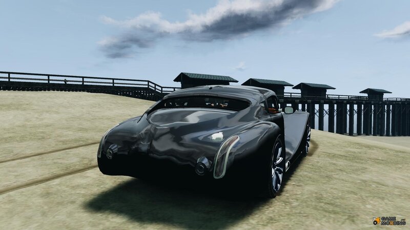 Black Sports Car — Calm, Afternoon, 3d Render, Pier