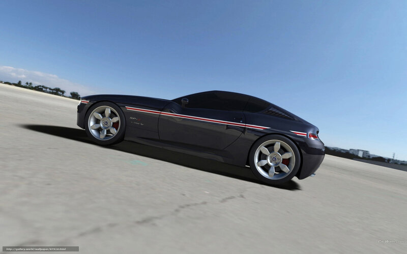Black Sports Car — Calm, Afternoon, 3d Render, Road