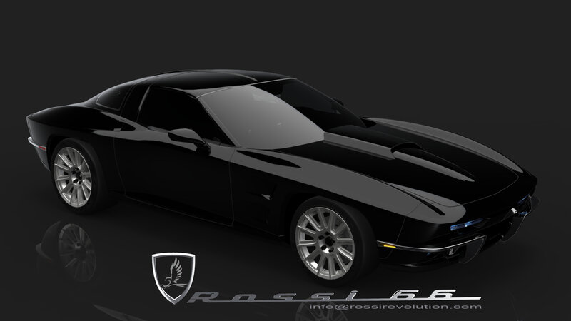 Black sports car concept