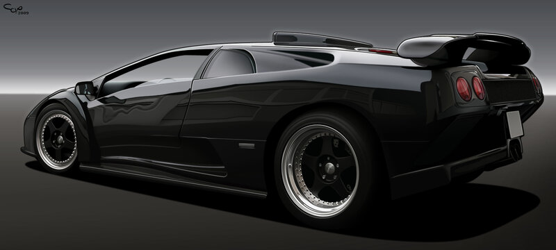 black sports car concept