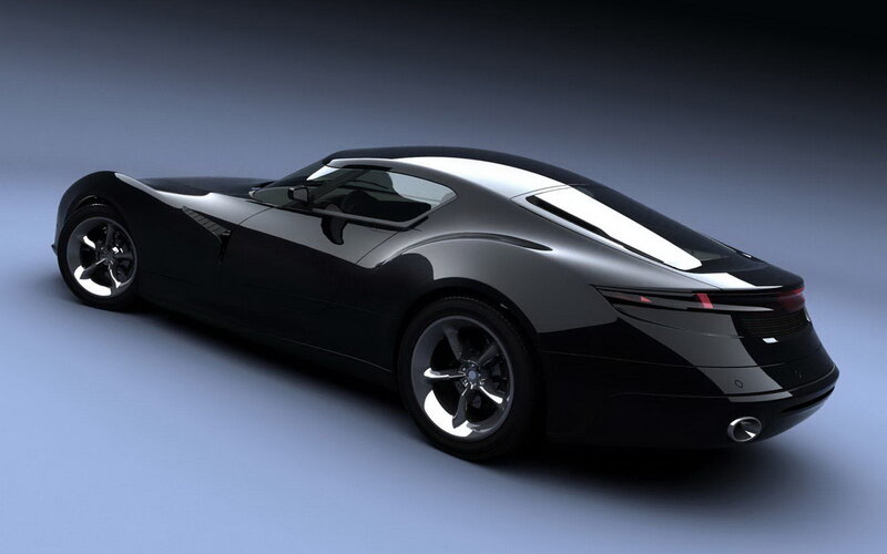 black sports car concept
