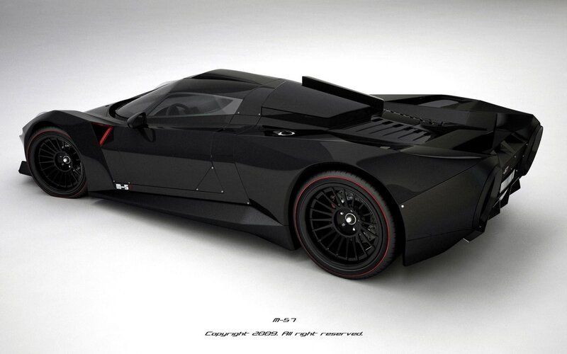 Black sports car concept