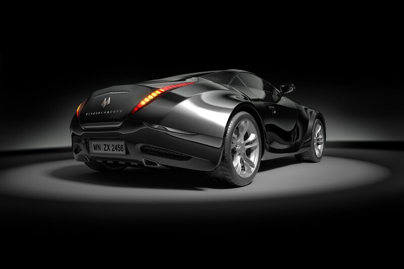 black sports car concept