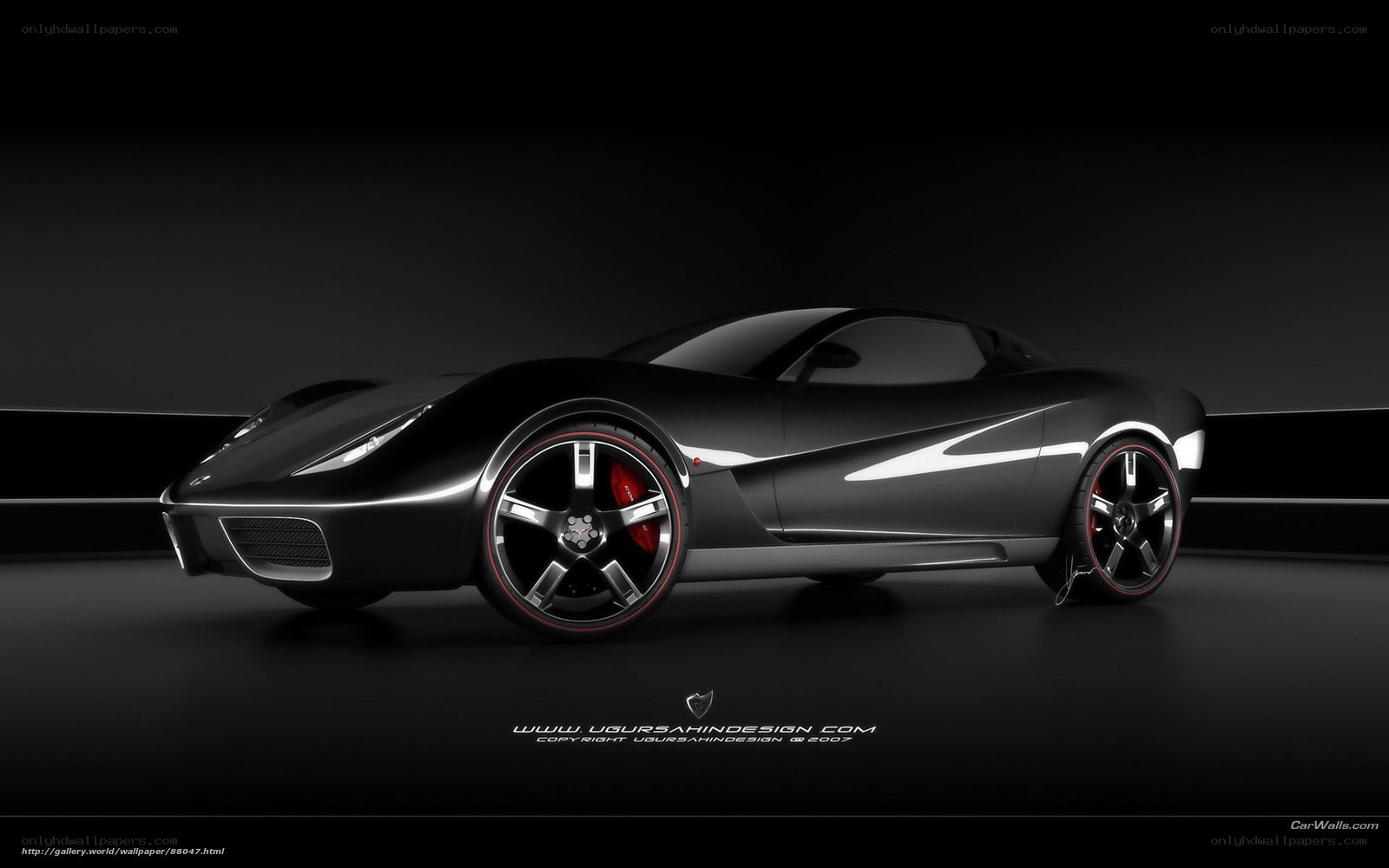black sports car concept