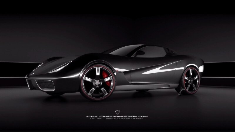 black sports car concept
