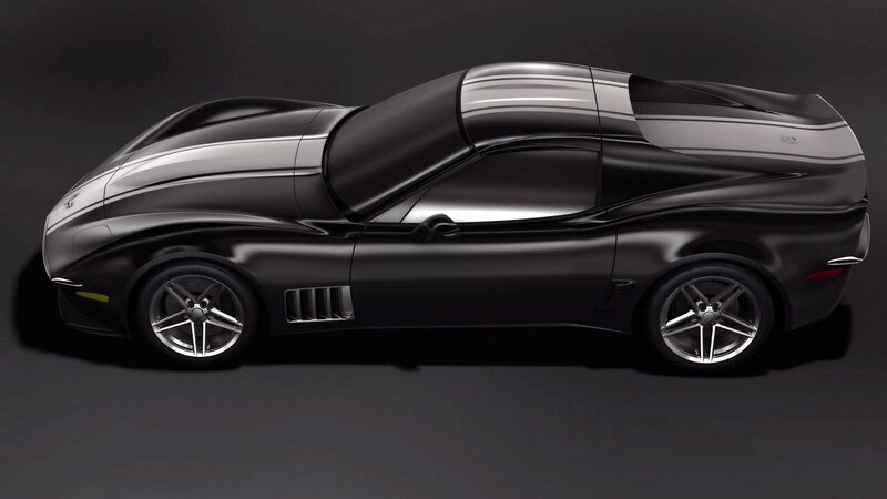 black sports car concept