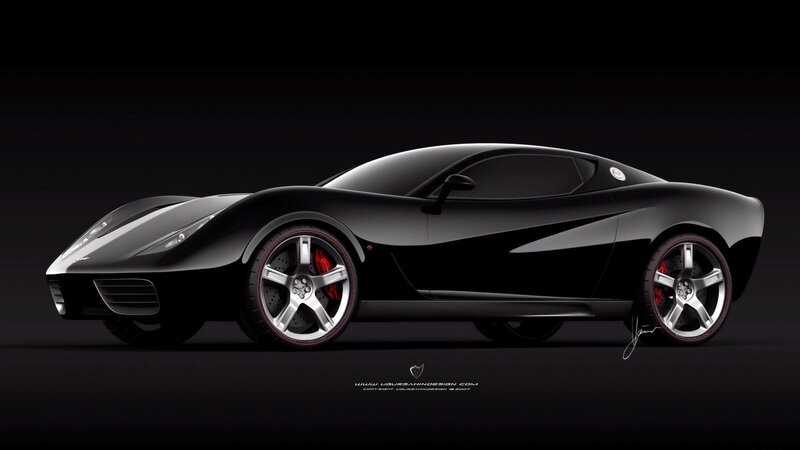 black sports car concept