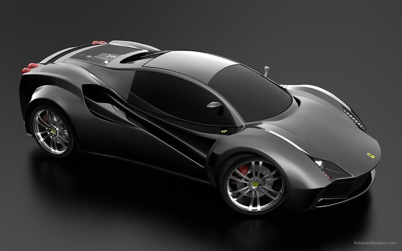 black sports car concept