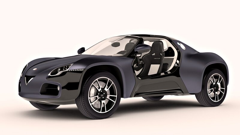 black sports car concept
