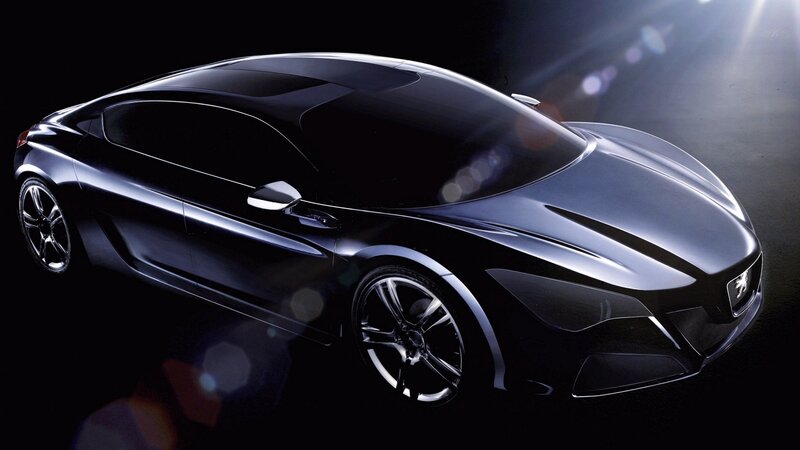 black sports car concept