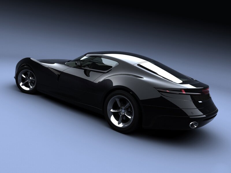 black sports car concept
